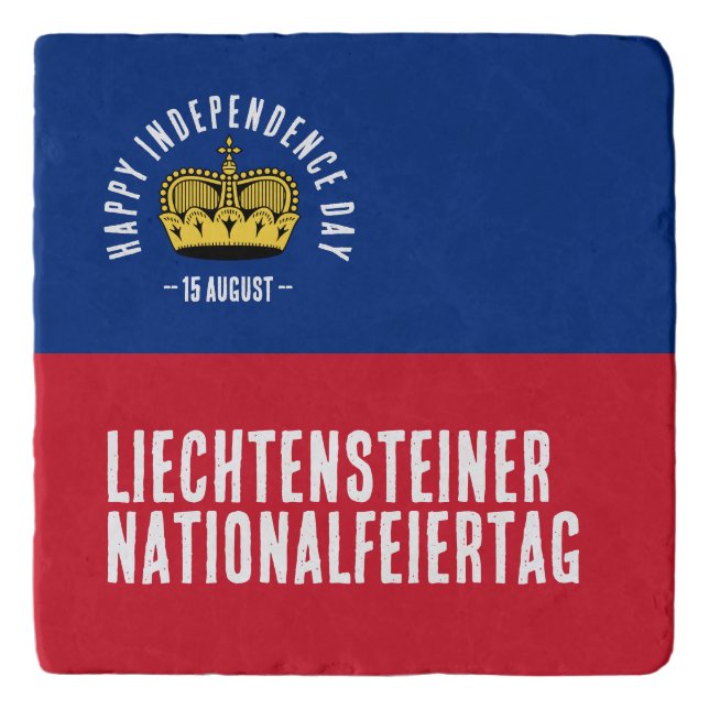 Liechtenstein National Day Flag Trivet (Front)