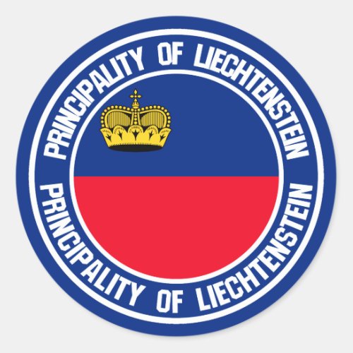 Liechtenstein Round Emblem Classic Round Sticker