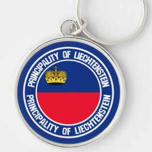 Liechtenstein Round Emblem Keychain