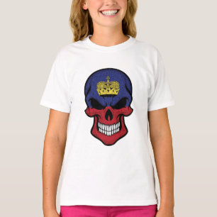 Liechtenstein Smiling Skull Flag T-Shirt