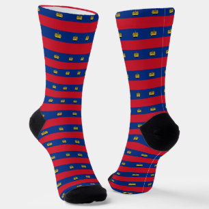 Liechtenstein Socks, patriotic Flag fashion Socks