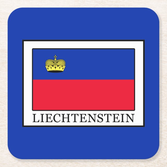 Liechtenstein Square Paper Coaster (Front)