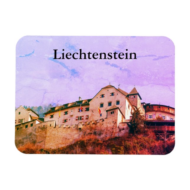 Liechtenstein Vaduz Castle Magnet (Horizontal)