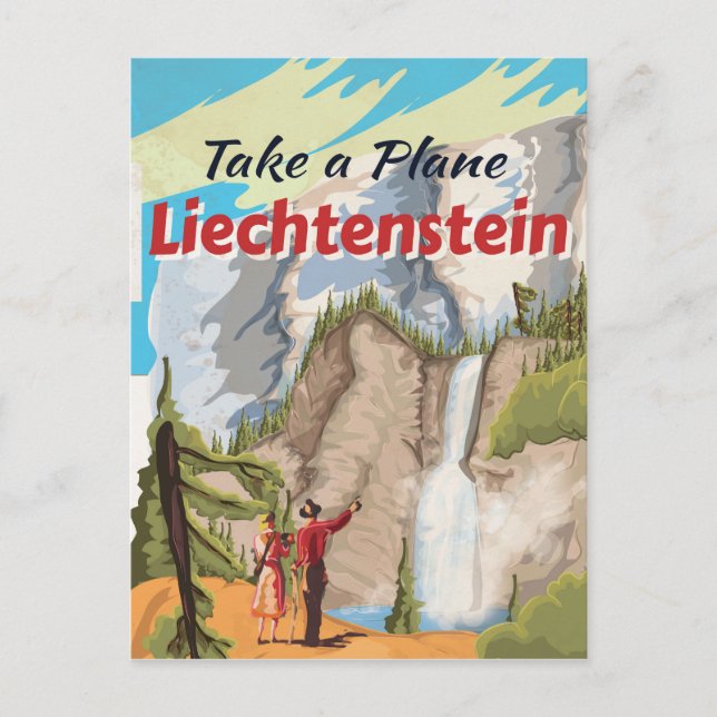 Liechtenstein vintage Travel Poster Postcard (Front)