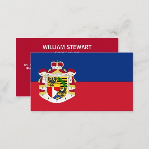 Liechtensteiner Flag  Coat of Arms Business Card