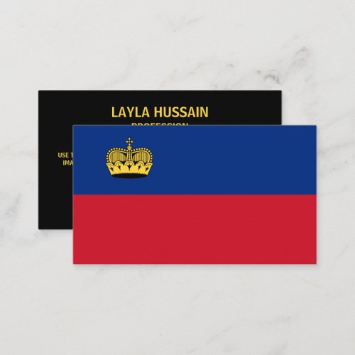 Liechtensteiner Flag Flag of Liechtenstein Business Card