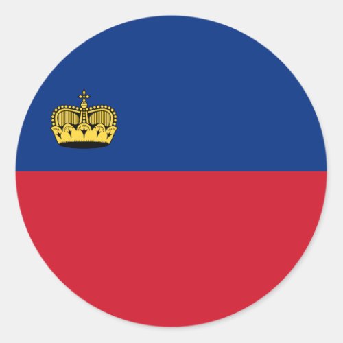 Liechtensteiner Flag Flag of Liechtenstein Classic Round Sticker