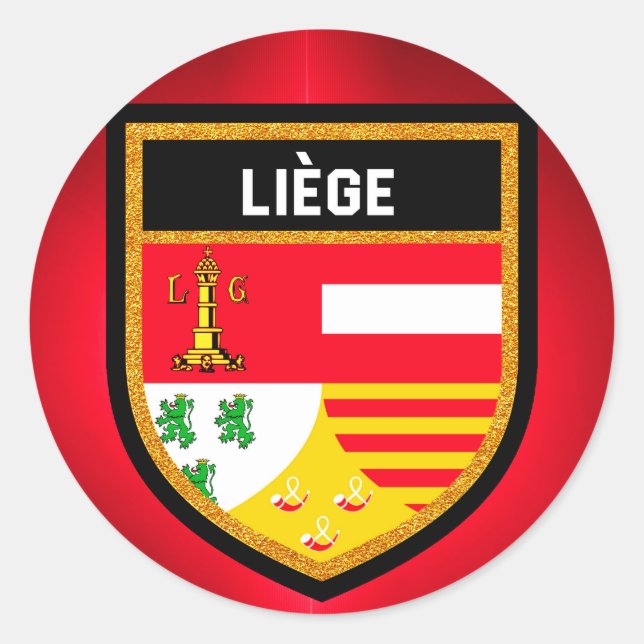 Liège Flag Classic Round Sticker (Front)