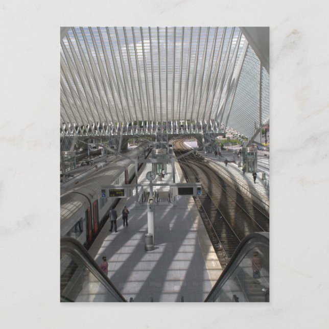 Liège-Guillemins railway station Postcard (Front)