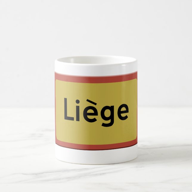 Liège road sign coffee mug (Center)