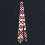 Lielvarde Belt Motif Symbols Nordic Star Neck Tie<br><div class="desc">Lielvarde Belt Motif Symbols with Nordic Star Auseklis</div>