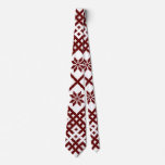 Lielvarde Belt Motif Symbols Nordic Star Neck Tie