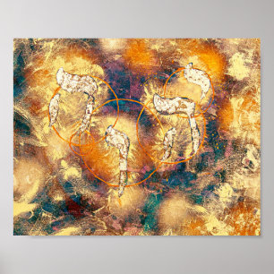 Lienzo De Imitación YHWH יהוה- Yud Hei Wav Hei Poster