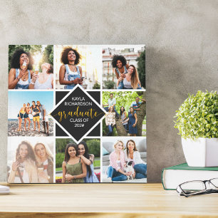 Lienzo Personalizado 8 Graduado de Oro de Collage de foto
