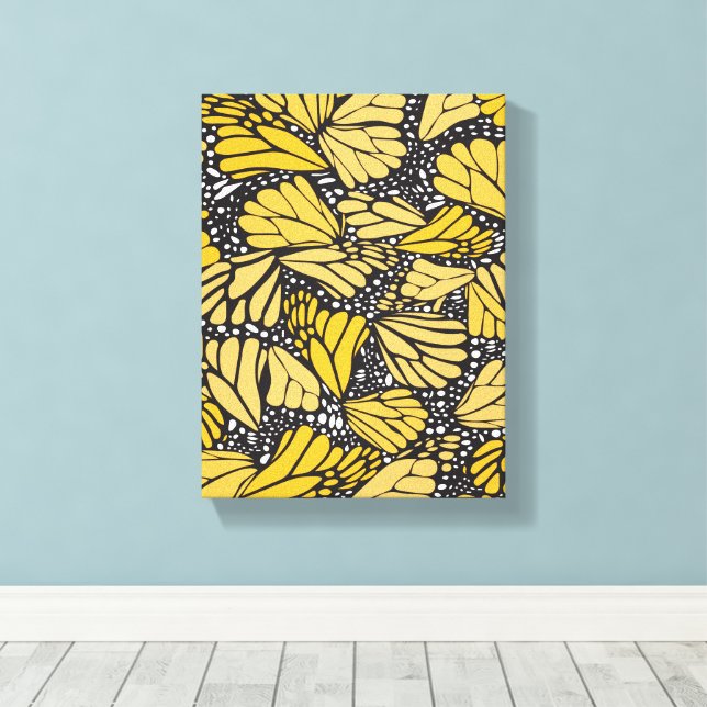 Lienzo printed monarch butterfly canvas print (Insitu(Wood Floor))