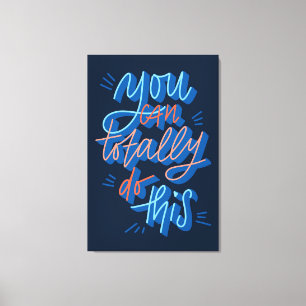 Lienzo Puede hacer totalmente este diseño con letras a ma