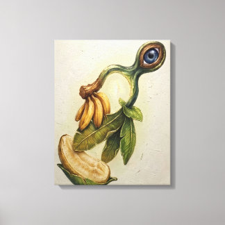 Lienzo surrealista Ojo de banana  Canvas Print