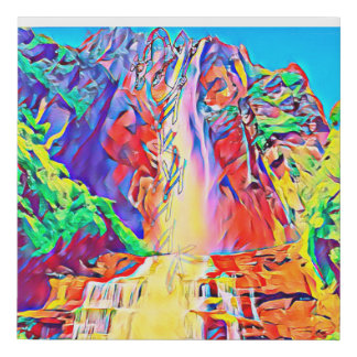 LIENZO VENEZUELA SALTO ANGEL FAUX CANVAS PRINT