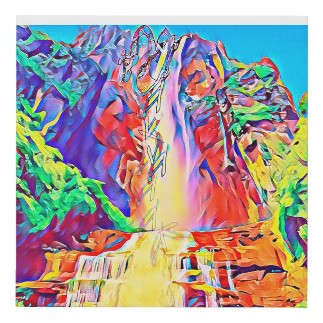 LIENZO VENEZUELA SALTO ANGEL FAUX CANVAS PRINT (Front)