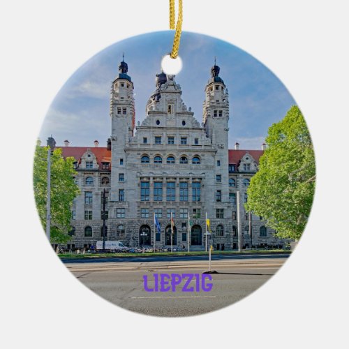 Liepzig Panoramic Christmas Ornament