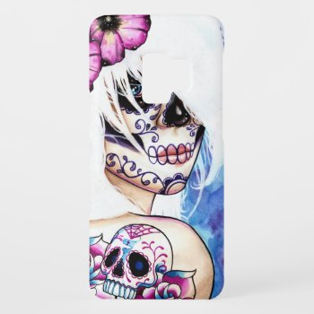 Lies Tattooed Day Of The Dead Girl Portrait Case-mate Samsung Galaxy S9 Case by NeverDieArt at Zazzle
