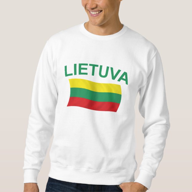 Lietuva (Lithuania) Green Ltrs Sweatshirt (Front)