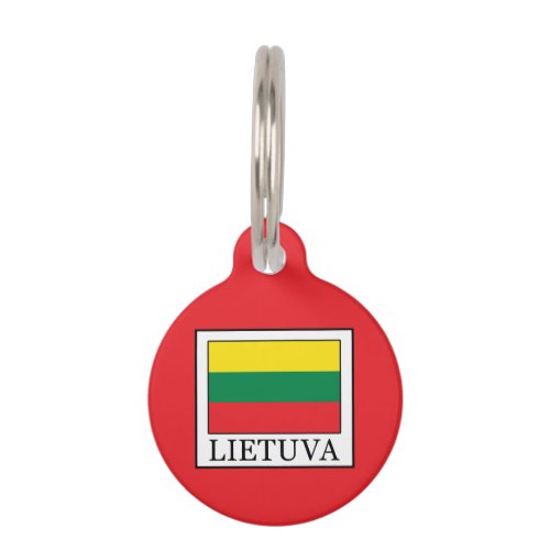 Lietuva Pet Name Tag
