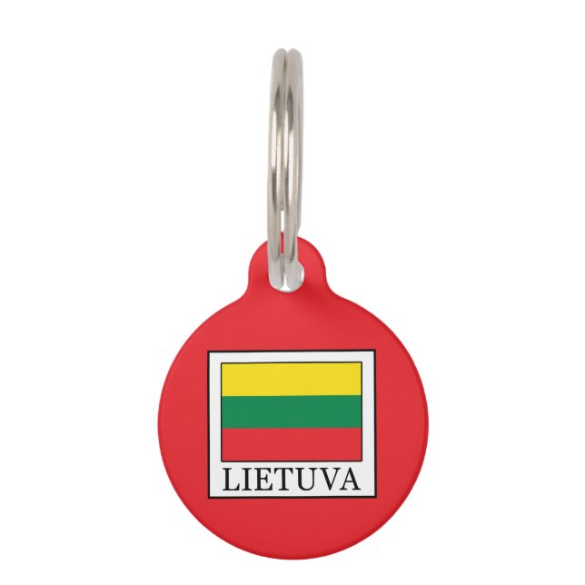 Lietuva Pet Name Tag (Front)