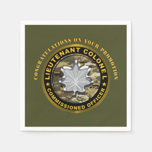 Lieutenant Colonel LTC Promotion Napkins