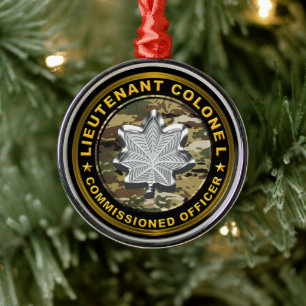 Lieutenant Colonel Metal Ornament