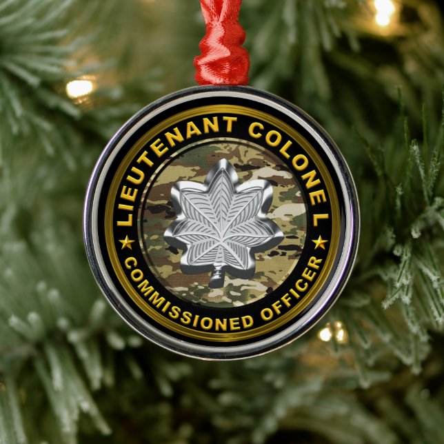 Lieutenant Colonel Metal Ornament (Tree)