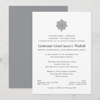 Lieutenant Colonel Military Retirement Invitation