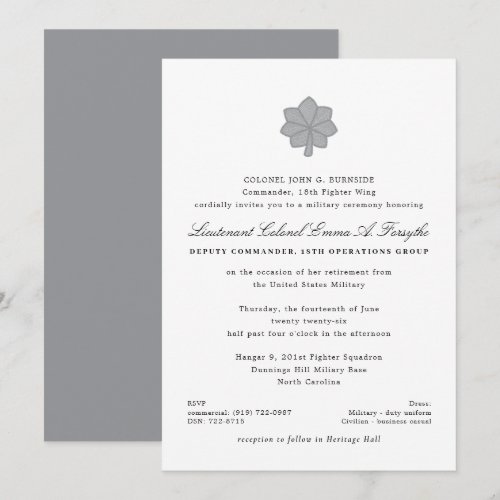 Lieutenant Colonel Military Retirement