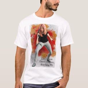 Lieutenant Dawn hudson fire background T-Shirt