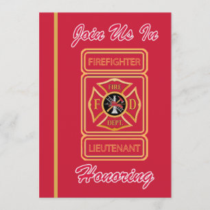 Lieutenant Firefighter Retirement Invitation