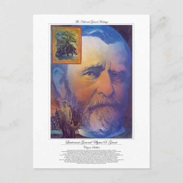 Lieutenant General Ulysses Grant Citizen Soldier Postcard (Front)