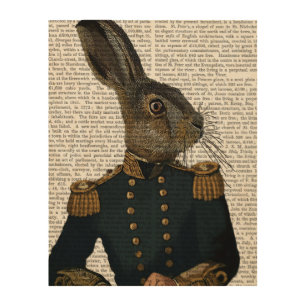 Lieutenant Hare Wood Wall Decor