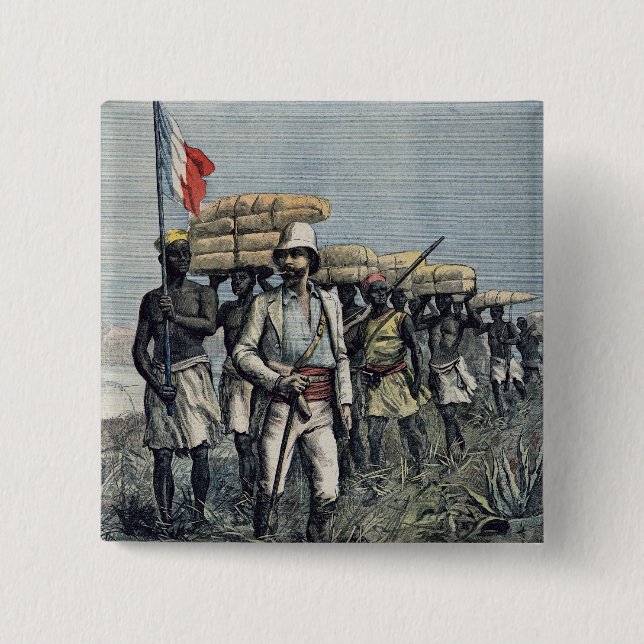 Lieutenant Mizon  on his 1892 Mission Button (Front)