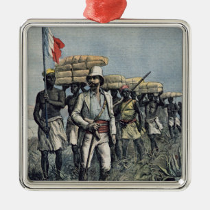 Lieutenant Mizon  on his 1892 Mission Metal Ornament