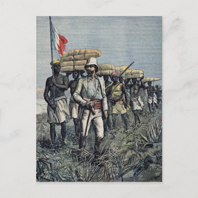 Lieutenant Mizon  on his 1892 Mission Postcard (Front)