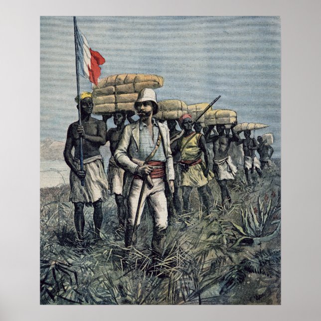 Lieutenant Mizon  on his 1892 Mission Poster (Front)