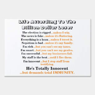 Life According To The Billion Dollar Loser........ Sign