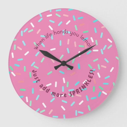 Life add more candy sprinkles bakery kitchen clock