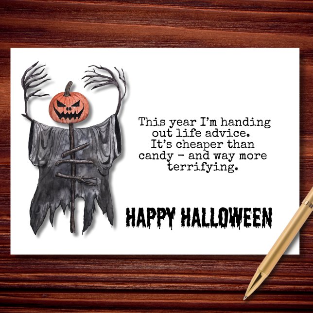 Life Advice Halloween Scarecrow Card (Creator Uploaded)