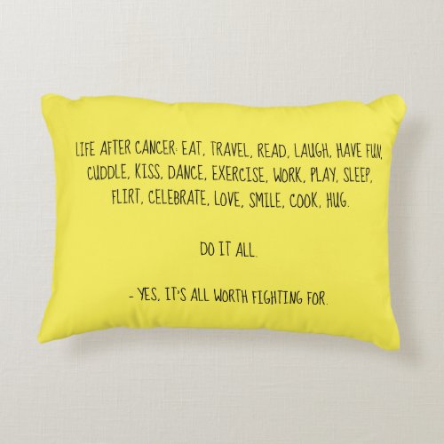 Life after cancer pillow