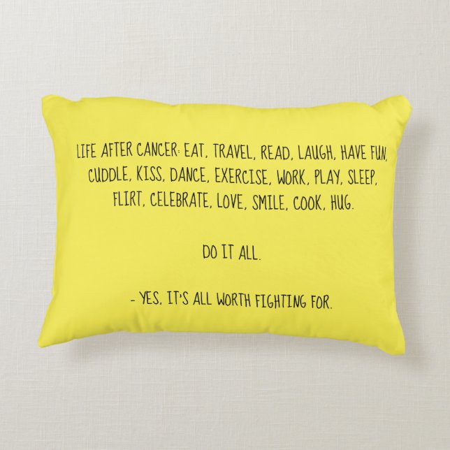 Life after cancer pillow (Back)