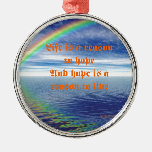 Life and hope metal ornament (Front)
