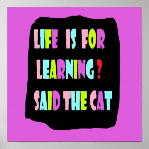 Life and learning big letters for kids poster