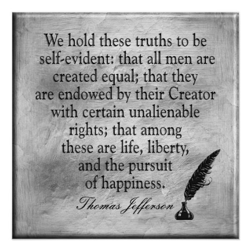 Life and Liberty _ Jefferson Quote _ Art Poster