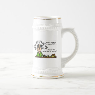 Life and Tequila Humor Beer Stein
